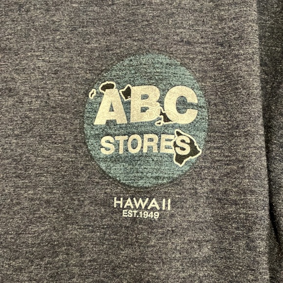 ABC Hawaii Store super soft dk blue heather T-shirt in XL. NWOT. - Picture 2 of 4